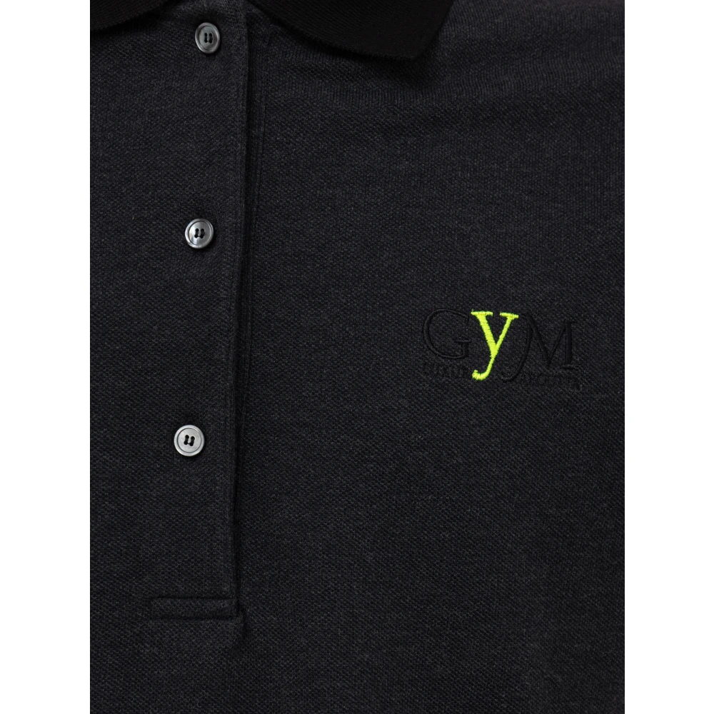Fendi Zwarte polo met korte mouwen Black Heren
