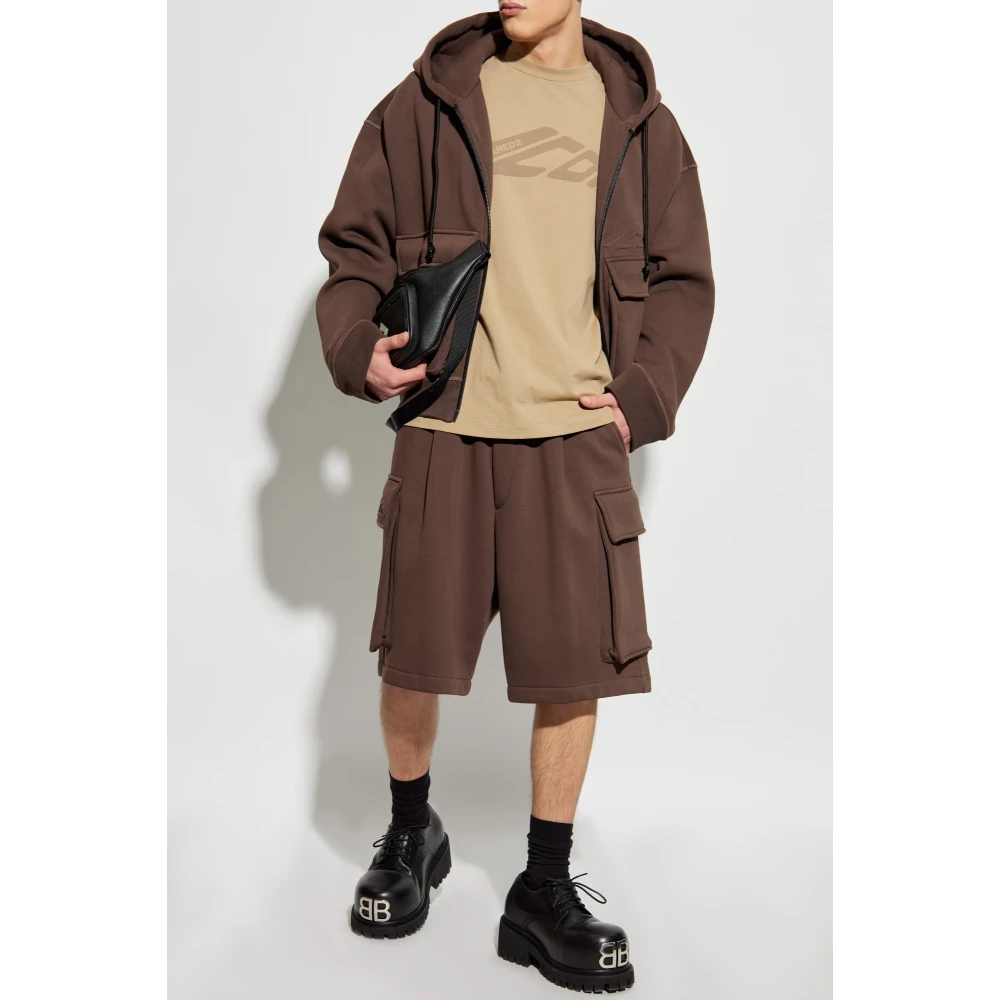 Dsquared2 Sweatshirt met logo Brown Heren