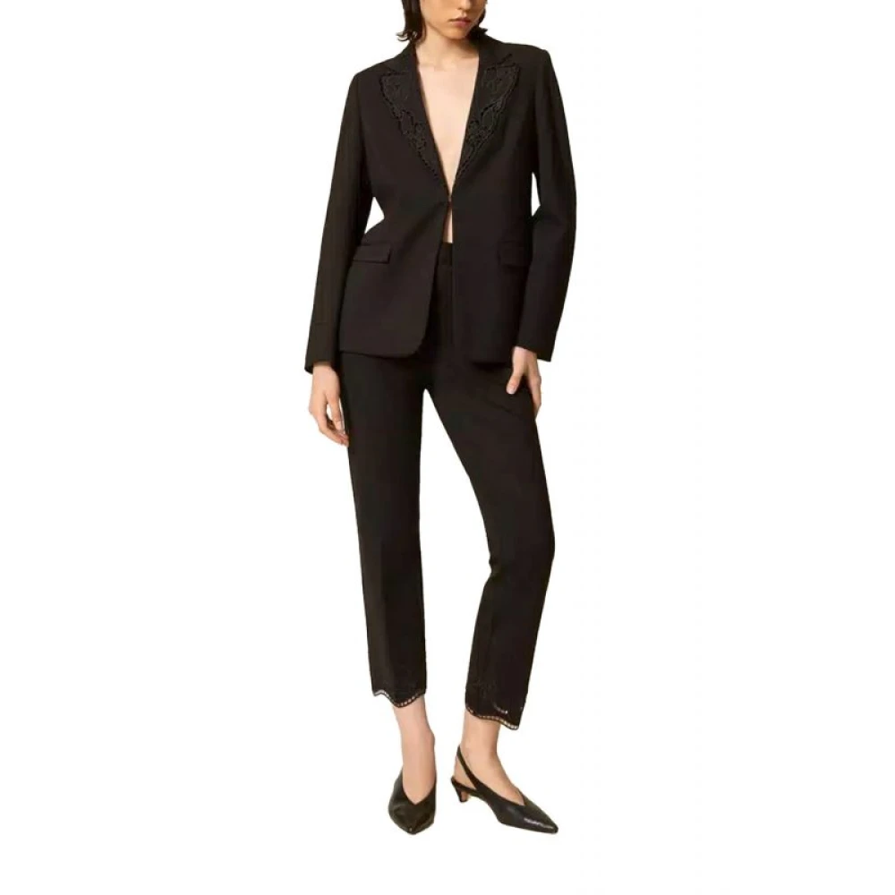 Twinset Donna Nero Pantaloni, Xl, New, - Immagine 4
