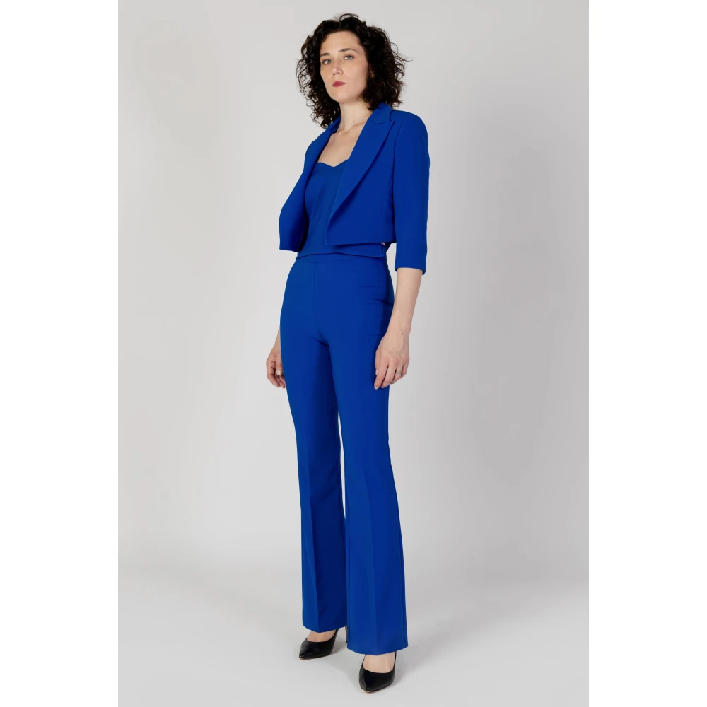 RINASCIMENTO Blauwe Blazer met Lange Mouwen en Revers Blue Dames