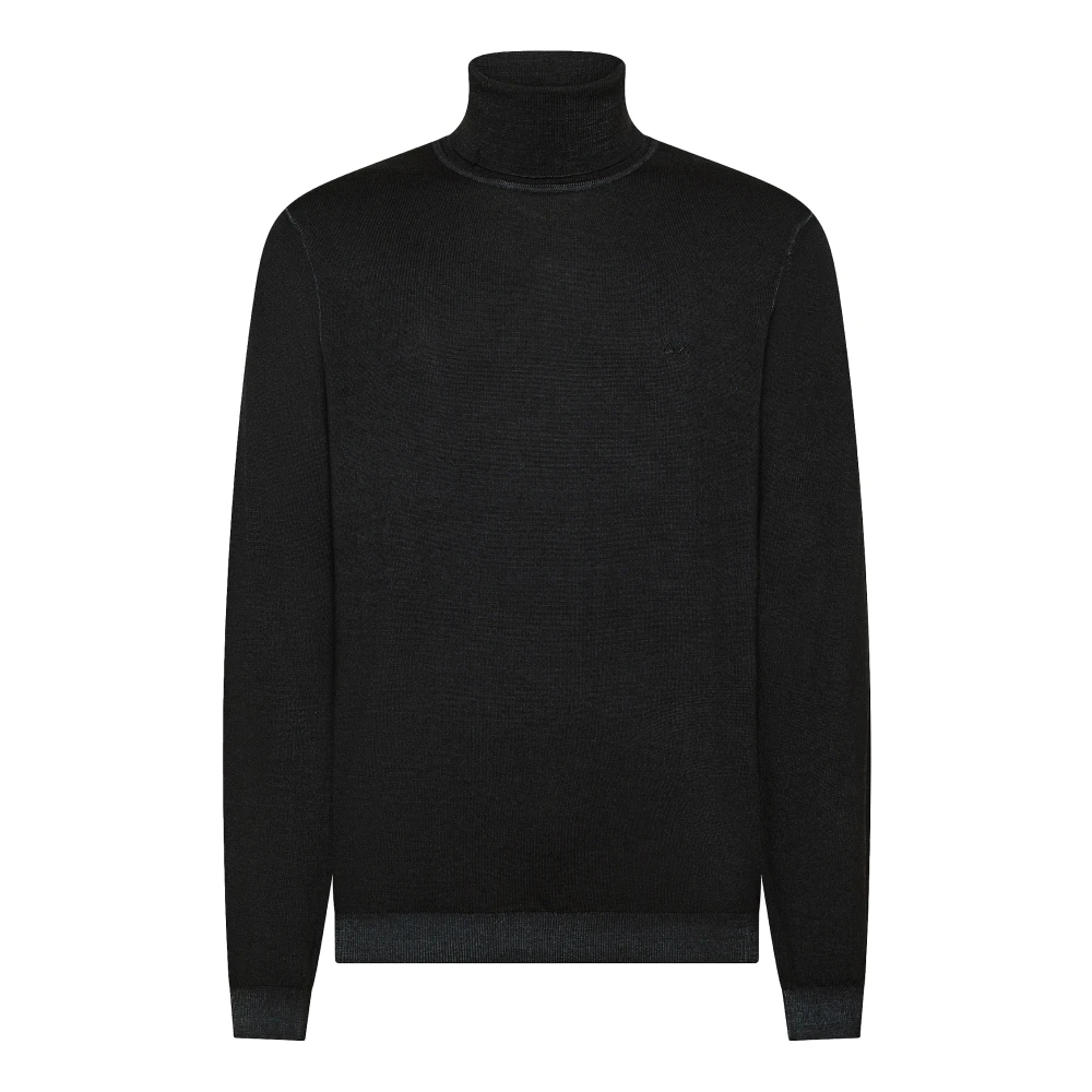 Sun68 Men's Black Turtle Jumper Vintage L/S - Turtlenecks - 2XL - Knitwear