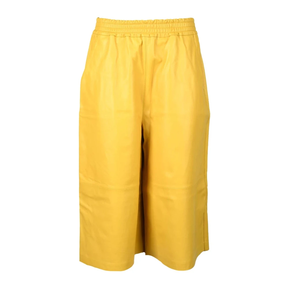 1972 Desa Leren broek 100% leer Yellow Dames