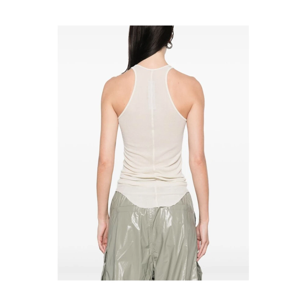 Rick Owens Top zonder mouwen met ronde hals White Dames