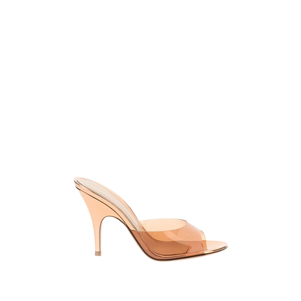 Gianvito Rossi Women's Beige Heeled Mules, 4 Uk, Sofia Mule 95