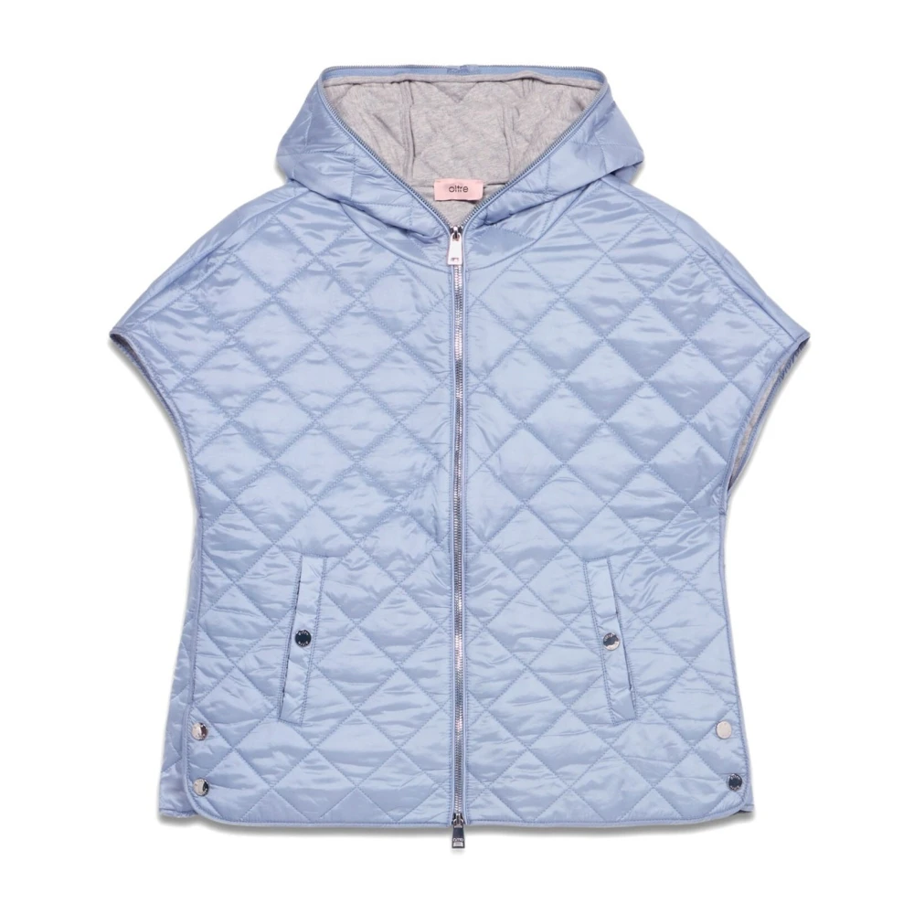 Oltre Gewatteerde cape met jersey voering Blue Dames
