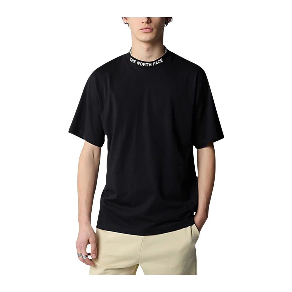 The North Face Geribbelde ronde hals T-shirt met logo Black Heren