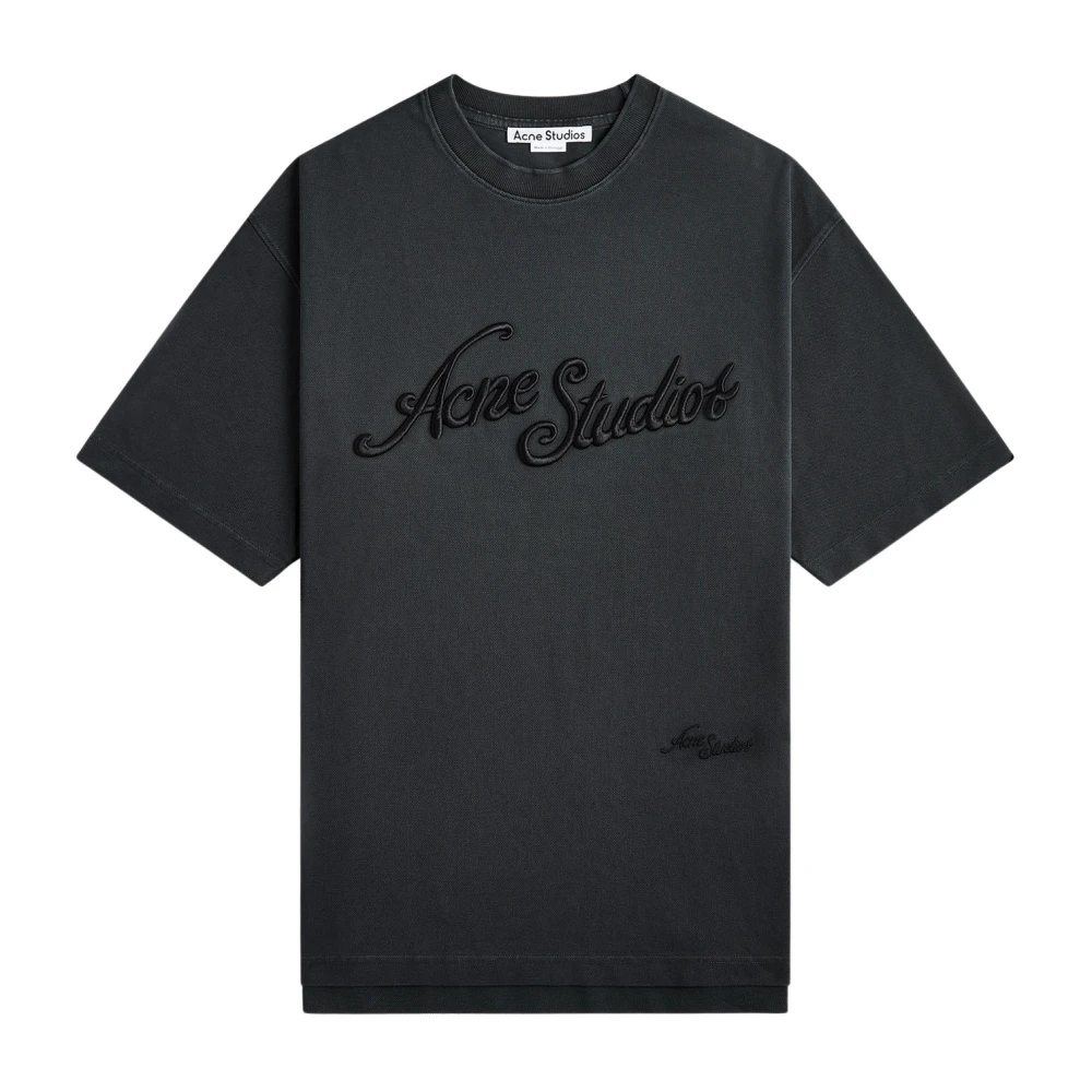 Acne Studios Casual Katoenen T-shirt in Verschillende Kleuren Black Heren