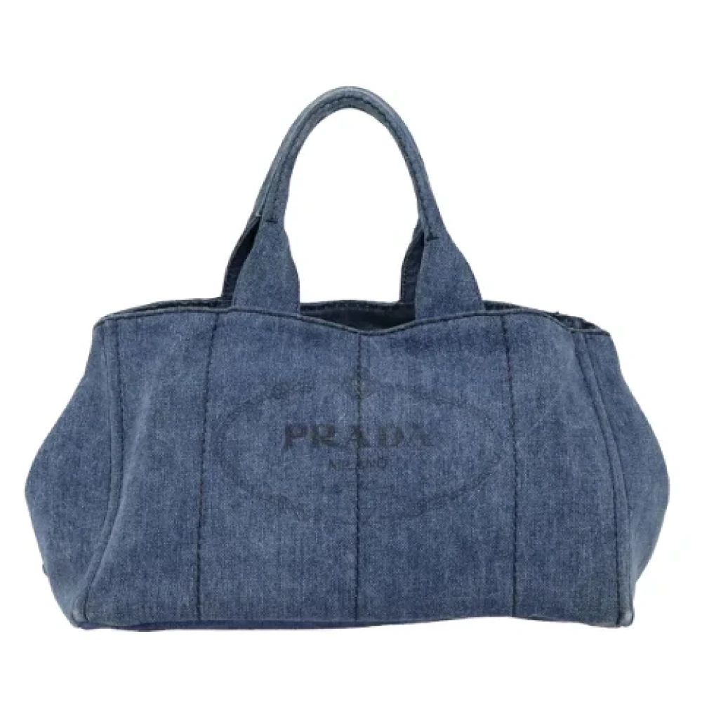 Prada Vintage Pre-owned Fabric prada-bags Blue Dames