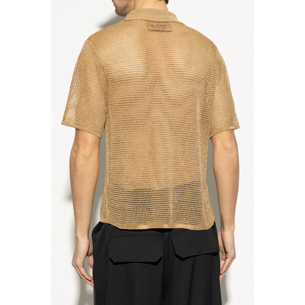 Amiri Polo met logo Yellow Heren