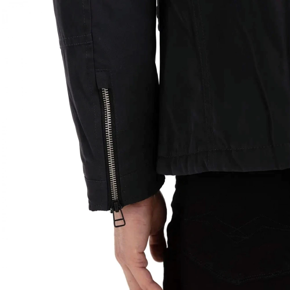 Replay Biker Jacket Black Heren
