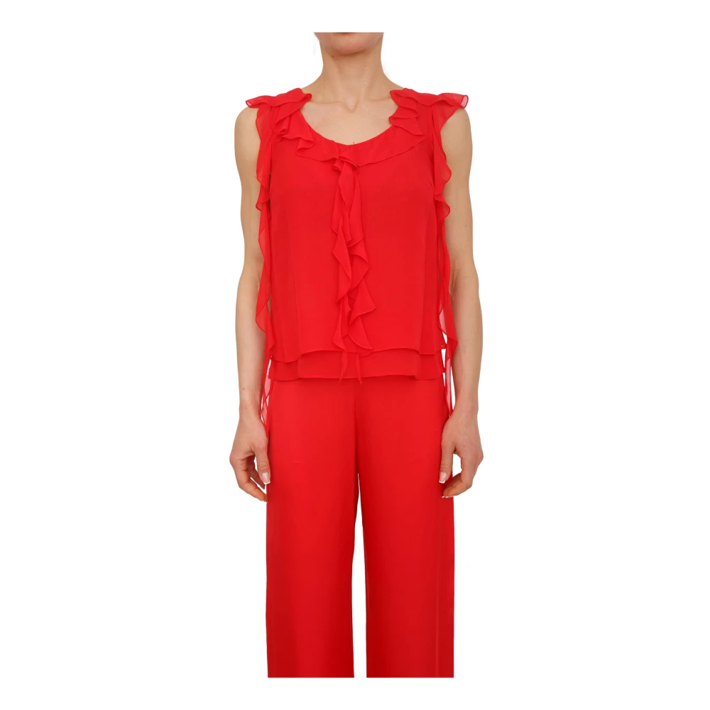 Blugirl Donna Rosso - Ecs Blusa N/M Georgette - Blouses & Shirts - 2XS