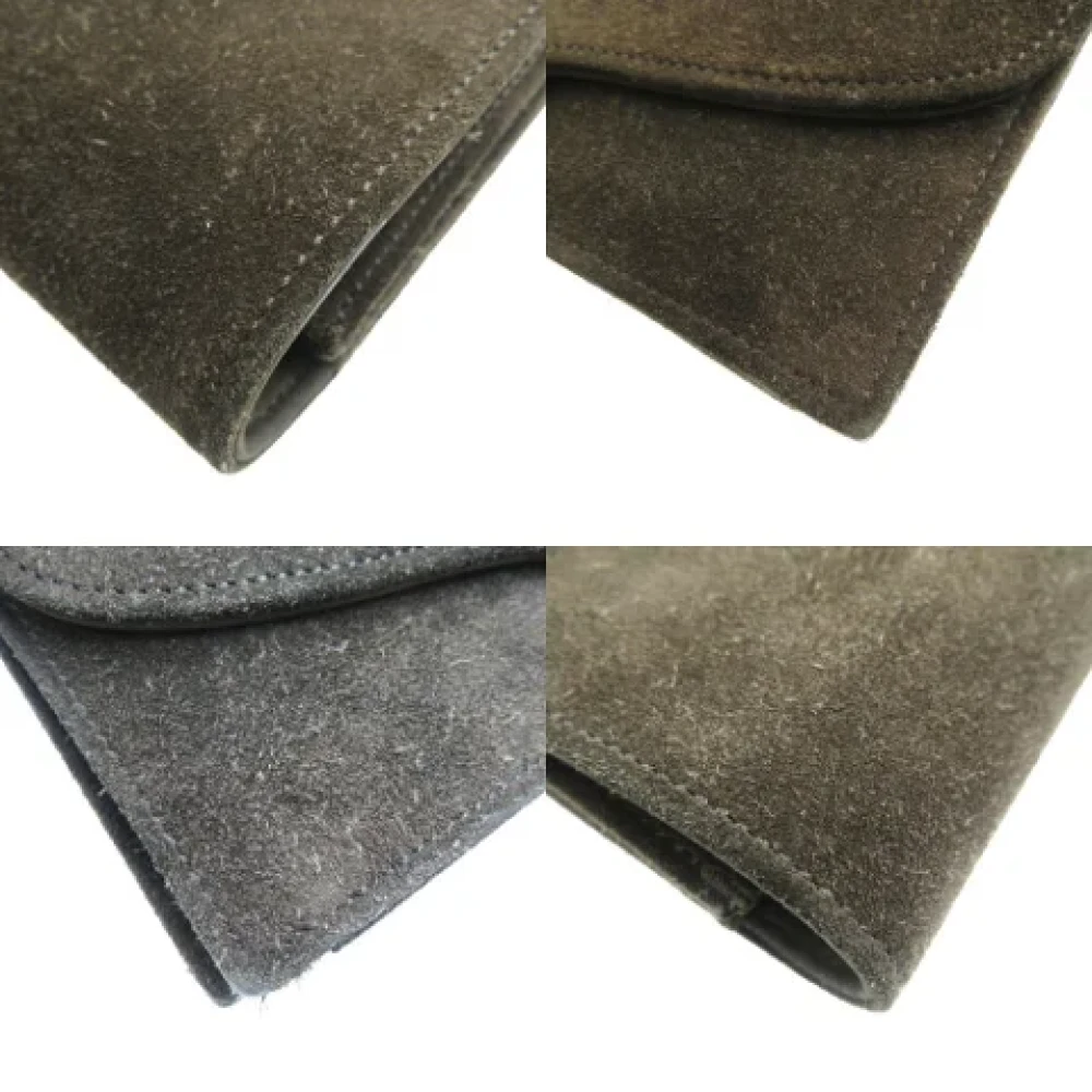 Hermès Vintage Pre-owned Fabric clutches Green Dames