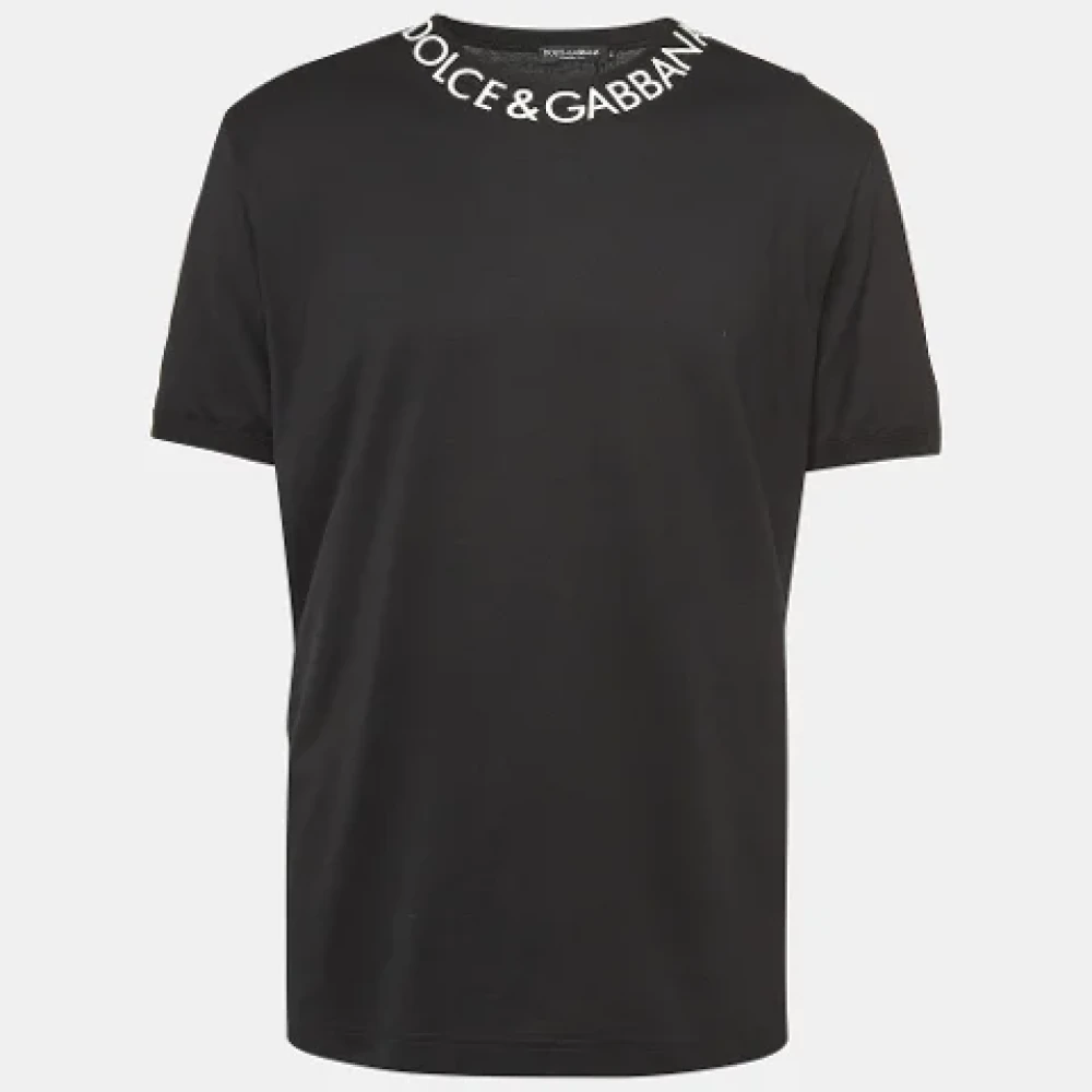 Dolce & Gabbana Pre-owned Cotton tops Black Heren