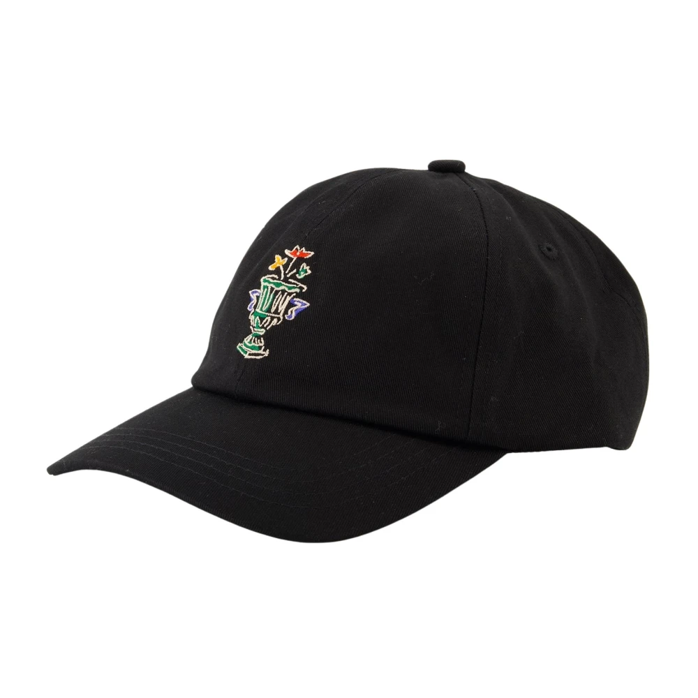 Drole de Monsieur Zwarte pet met ringen en logo Black Heren