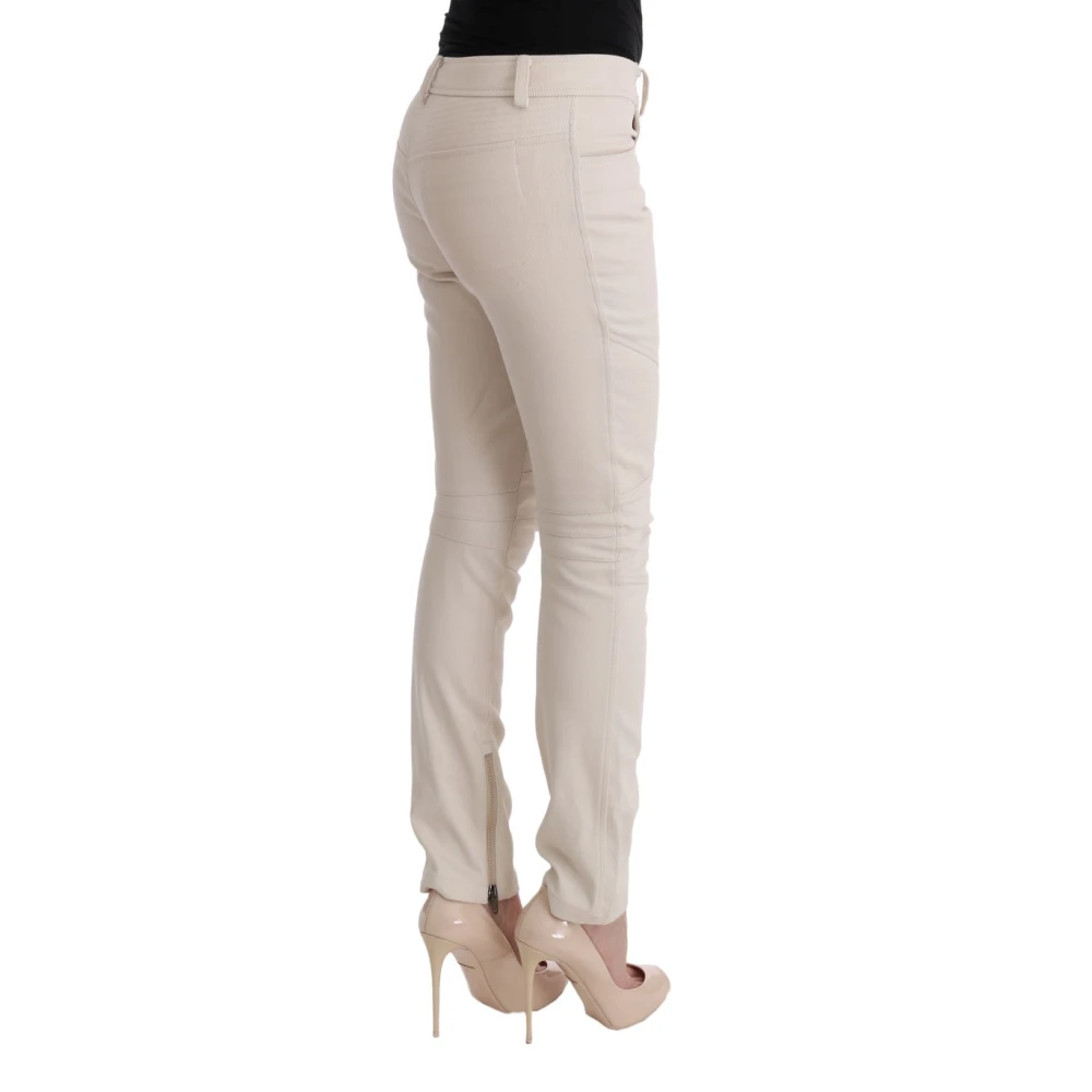 Ermanno Scervino Witte Slim Fit Denim Schat White Dames