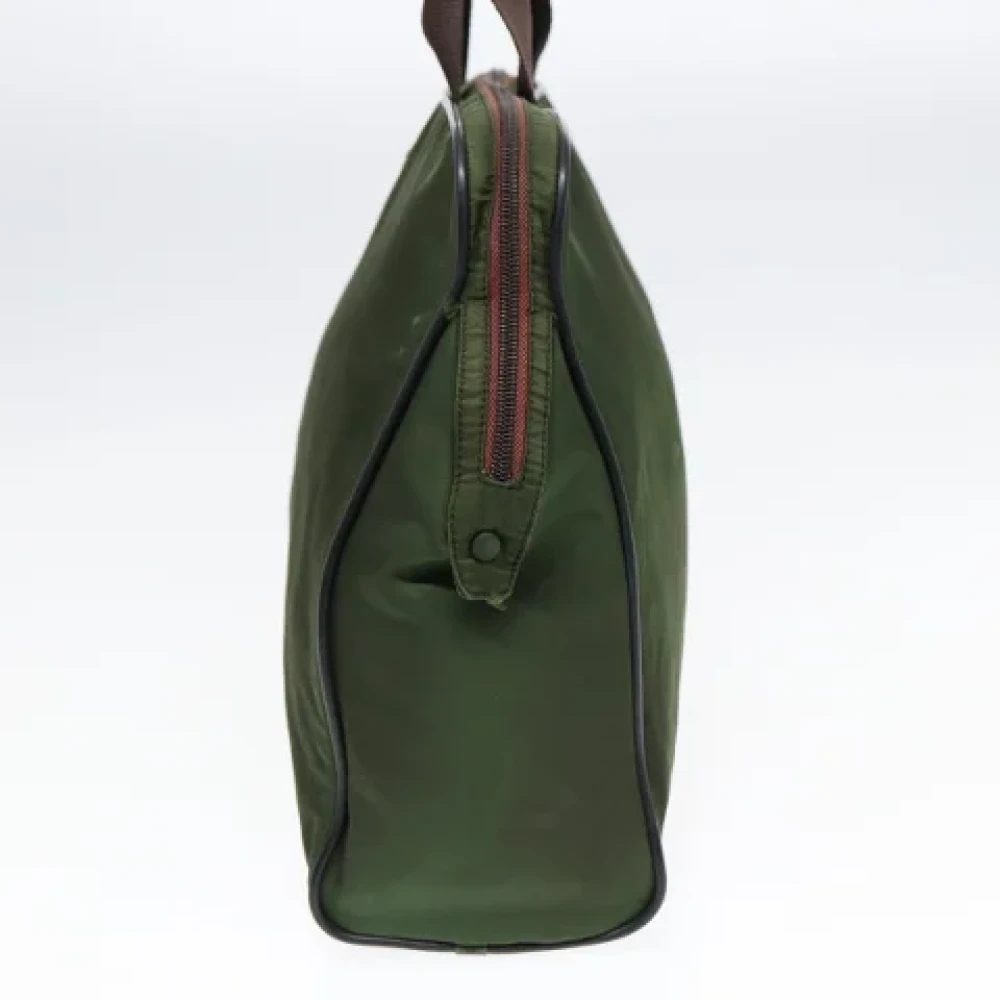 Prada Vintage Pre-owned Nylon handbags Brown Dames