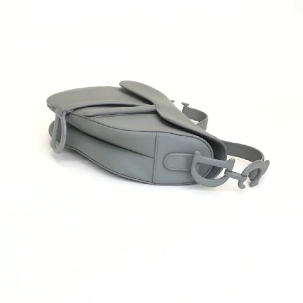 Dior Vintage Pre-owned Leather dior-bags Gray Dames