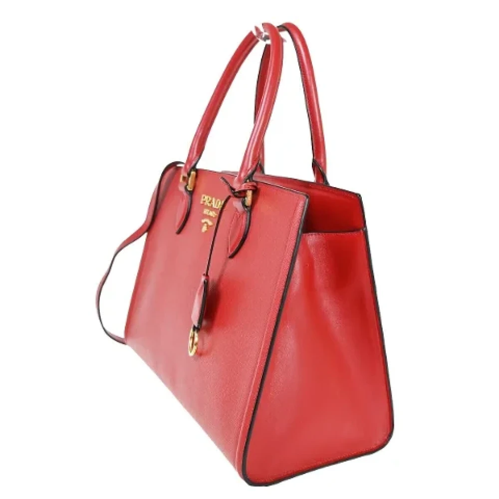 Prada Vintage Pre-owned Leather prada-bags Red Dames