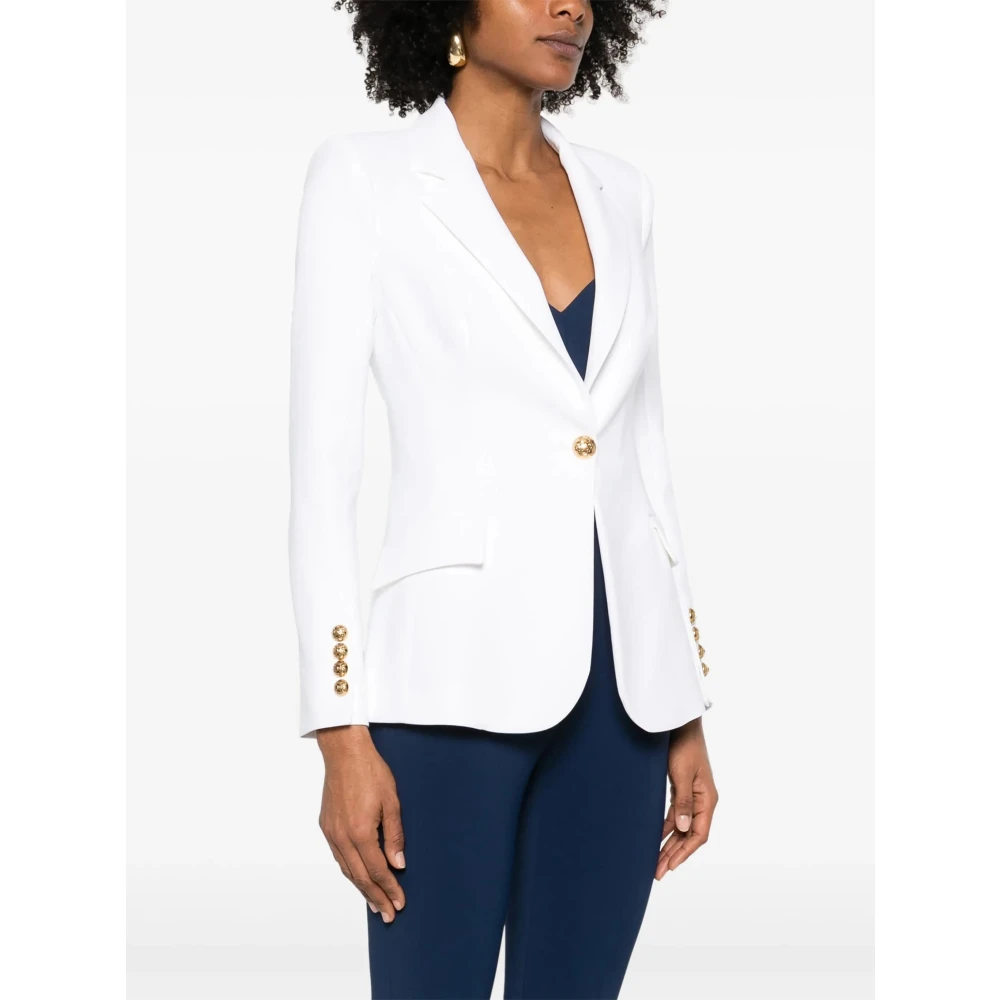 Elisabetta Franchi Ivory Blazer White Dames