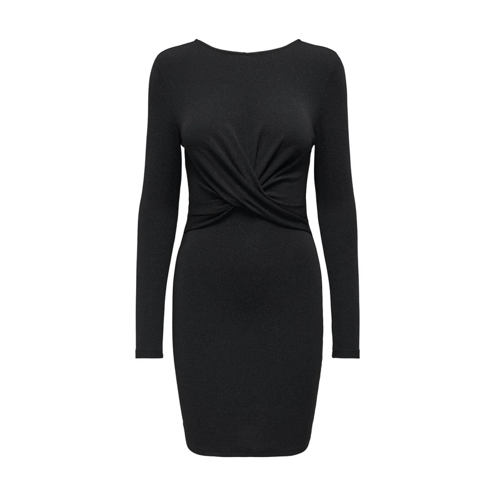Only Glitter Twist Jurk Black Dames