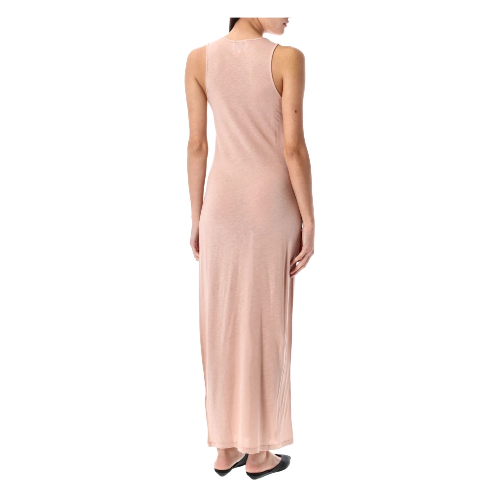 Loulou Studio Scoop Neckline Slim Fit Lange Jurk Pink Dames