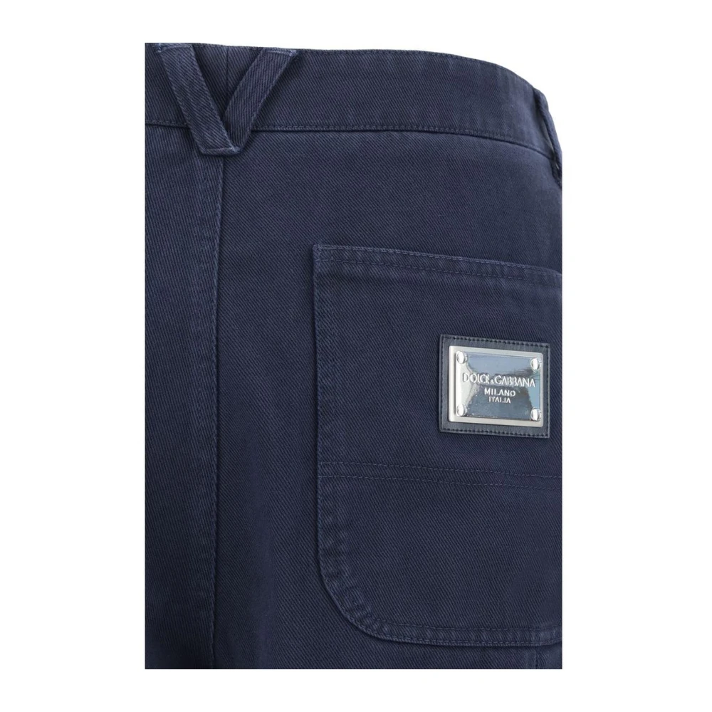 Dolce & Gabbana Cargo Broek met Meerdere Zakken Blue Heren
