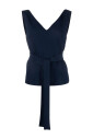 chemisier-bleu-en-polyester-style-col-en-v