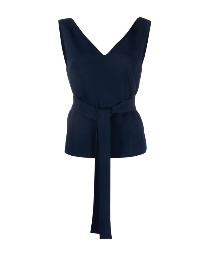chemisier-bleu-en-polyester-style-col-en-v