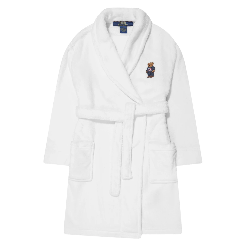 Ralph Lauren Boys White Kids Nightwear, 14 Y, Polo Bear Terry Robe