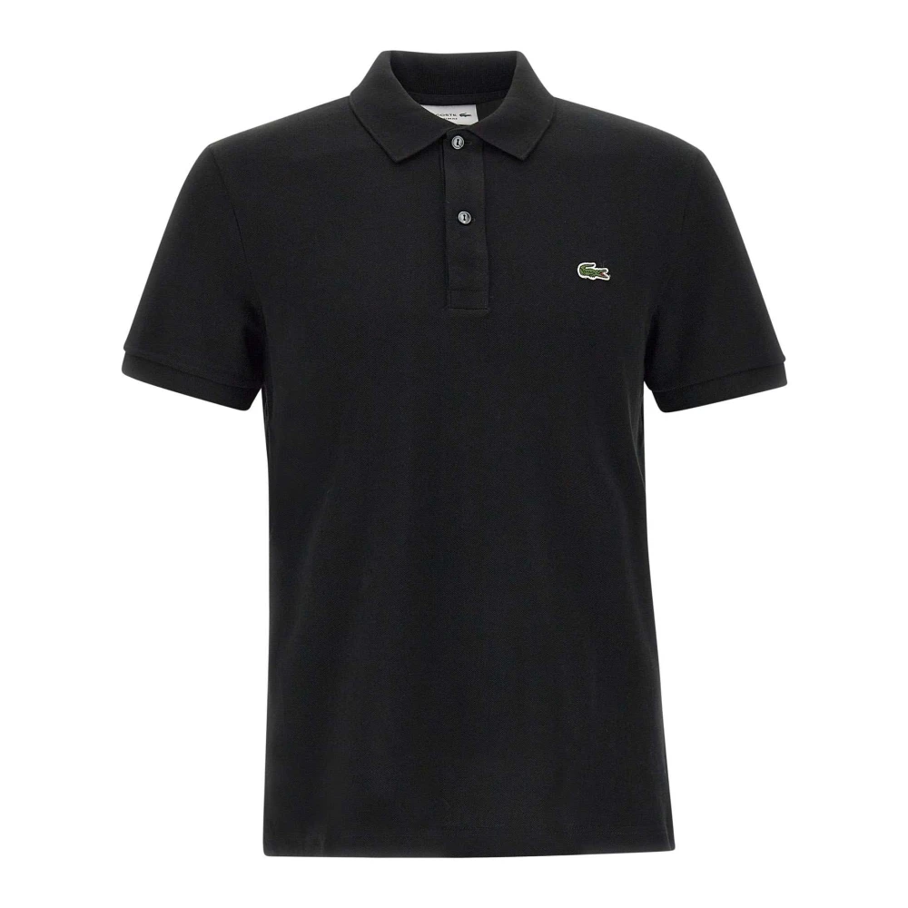 Lacoste Men's Black Polo Shirts, L, Classic Cotton Polo Shirt