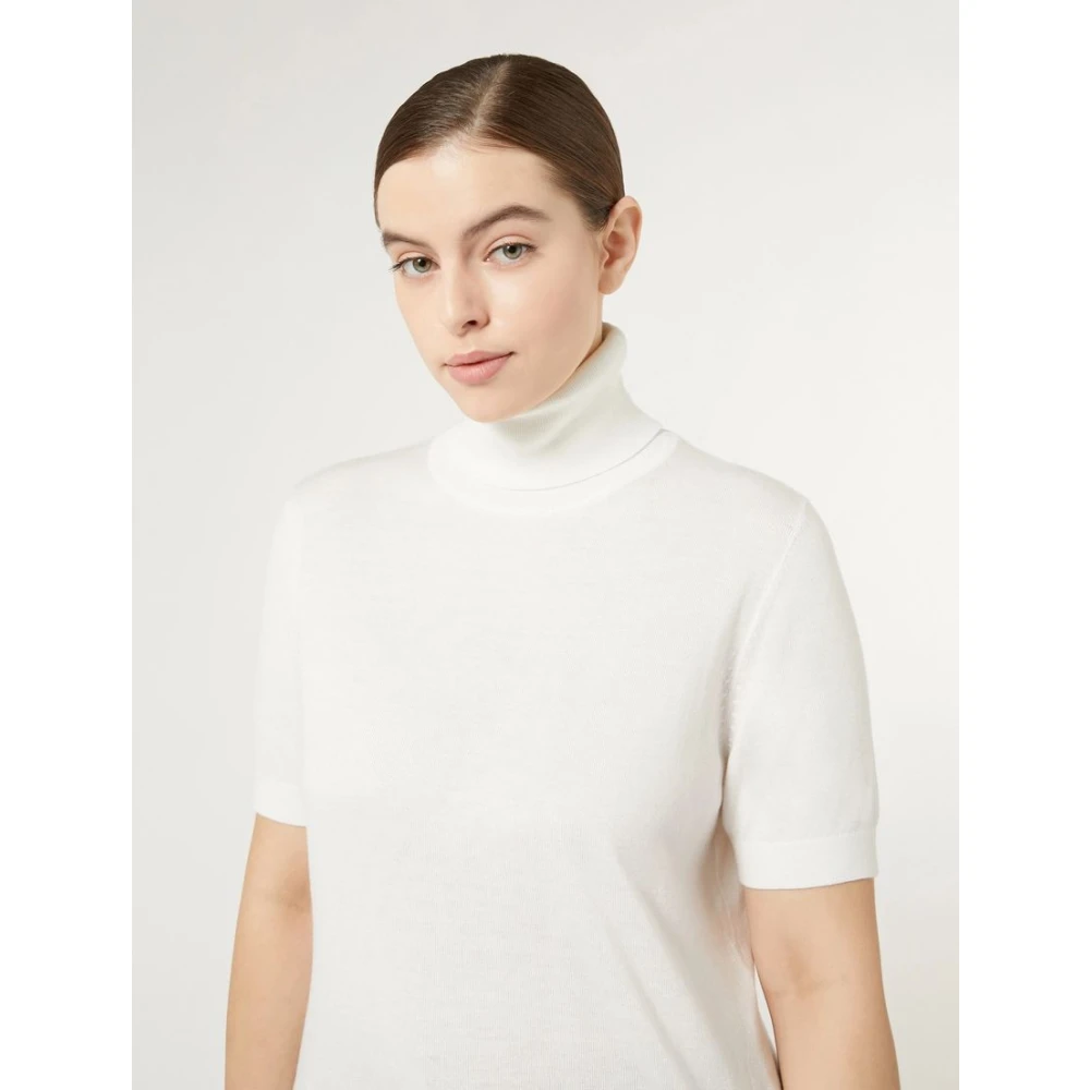 Marina Rinaldi Witte Sweater veelzijdig rasato recht White Dames