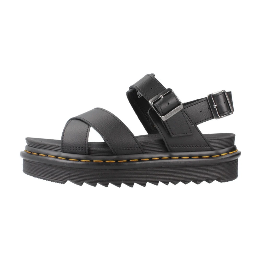 Dr. Martens Stiliga Platta Sandaler Voss II Black, Dam