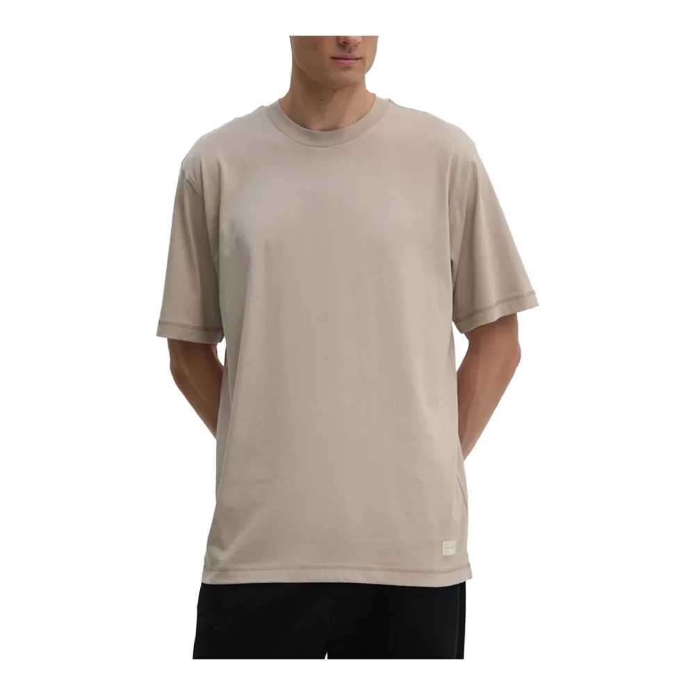 Calvin Klein Beige Katoenen T-shirt Rechte pasvorm Beige Heren
