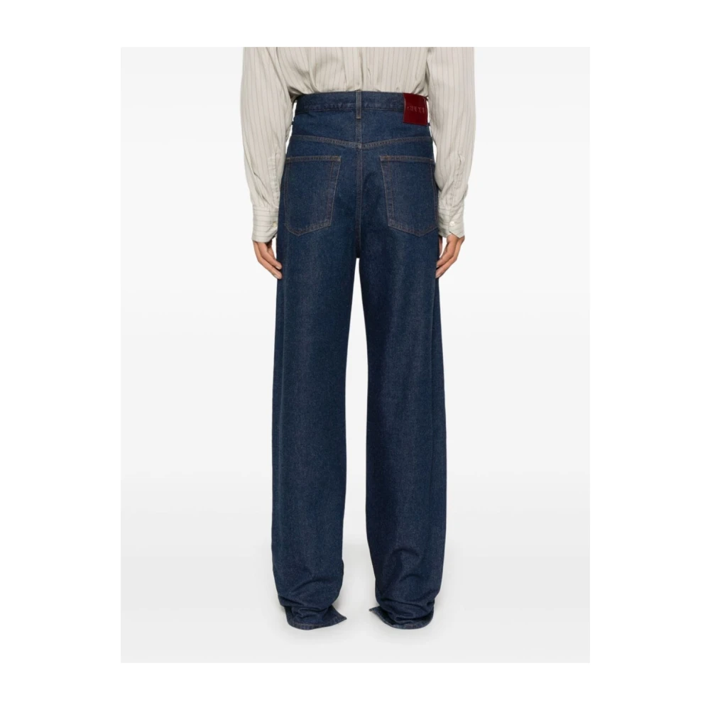 Gucci Blauwe Gewassen Denim Jeans Blue Heren