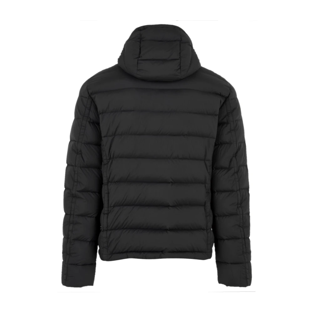 Moorer Quilted Boudin Front Zip Jacket Blue Heren