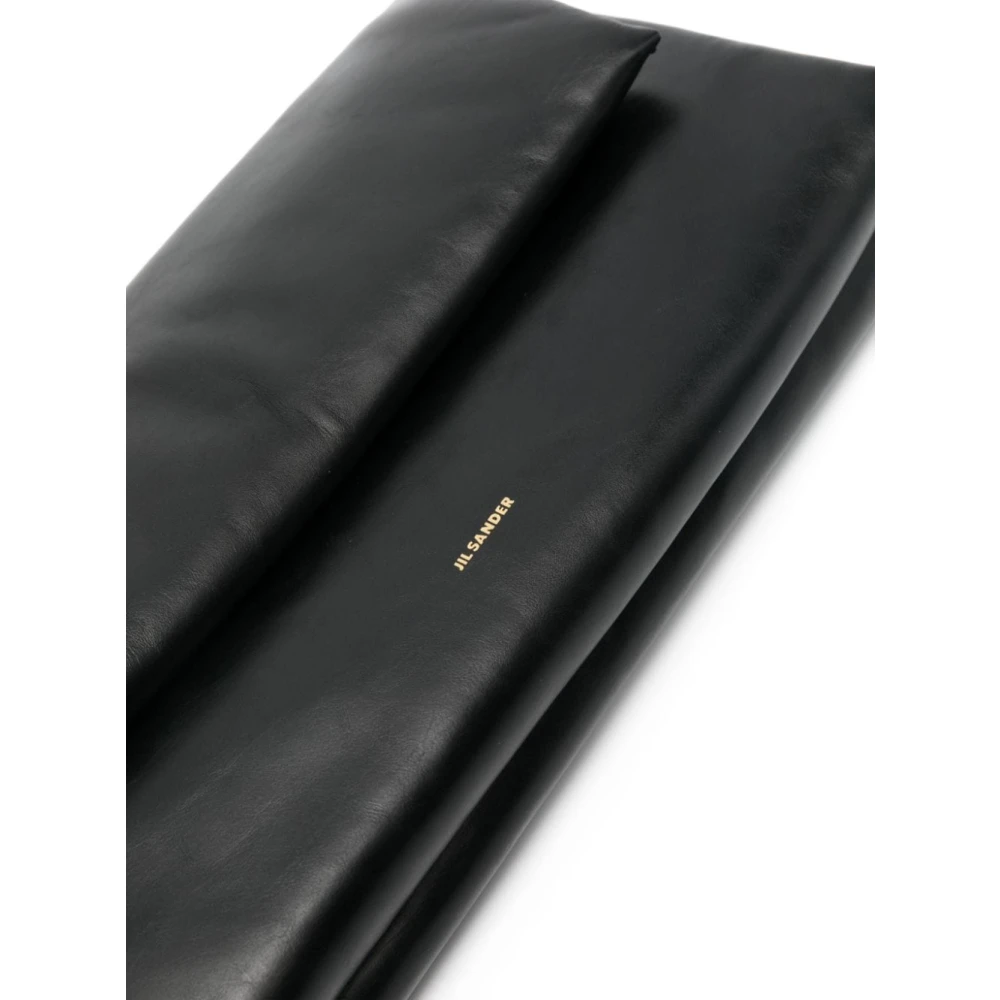 Jil Sander Zwarte Leren Rechthoekige Tas Black Dames