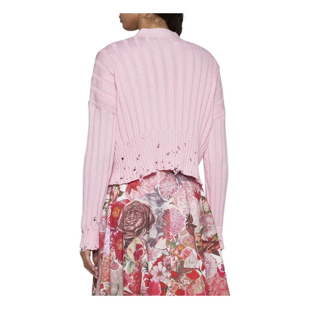 Marni Bloemen Geborduurde Trui Pink Dames
