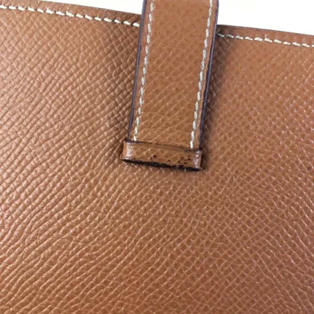 Hermès Vintage Pre-owned Leather wallets Brown Dames