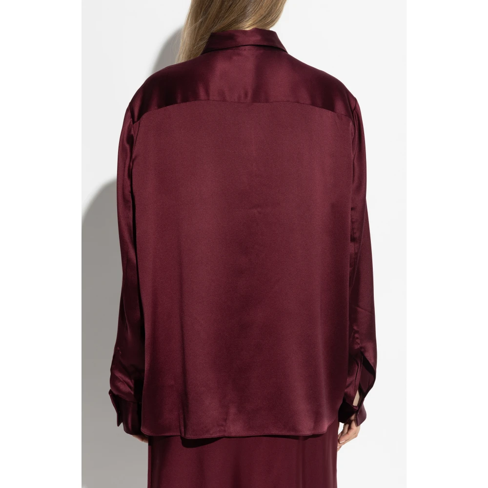 Lisa Yang Zijden shirt Red Dames