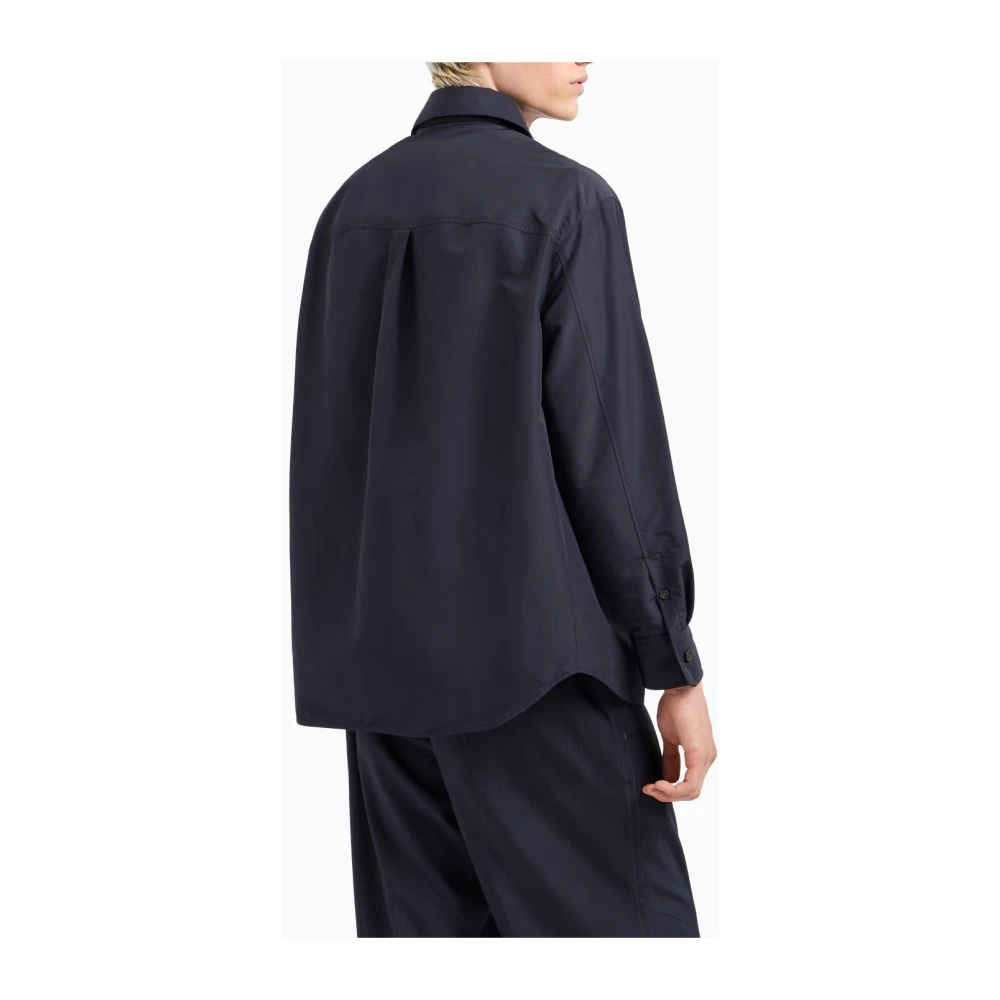 Emporio Armani Blauwe Marineblazer Stijlvol Shirt Blue Heren