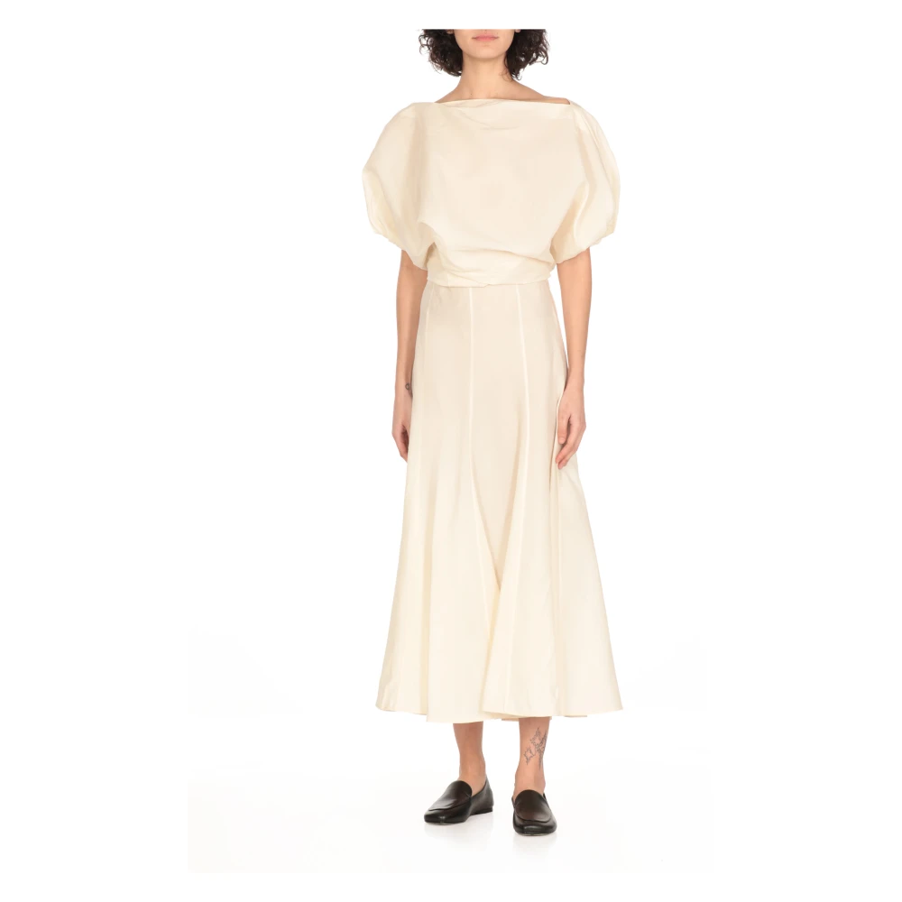 Khaite Zijden en katoenen ivoor top Beige Dames