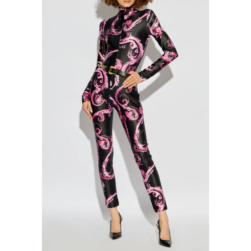 Versace Jeans Couture Jumpsuit met patroon Black Dames