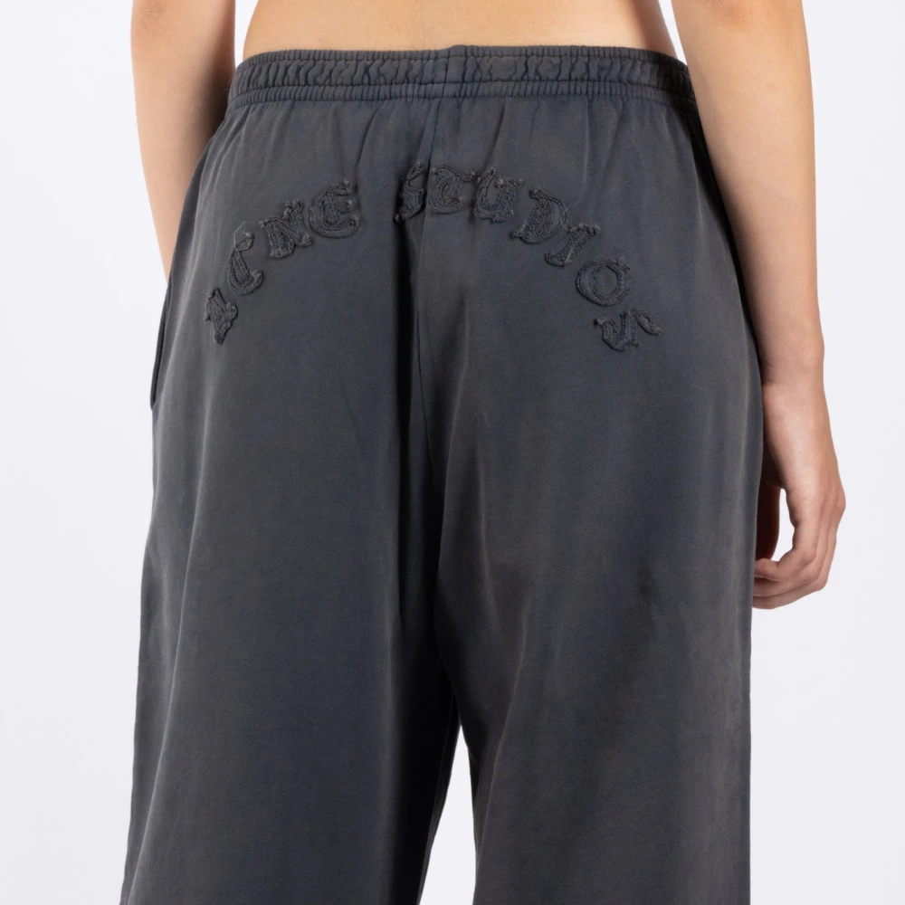 Acne Studios Oceaanblauwe Katoenen Broek Ak0843 Blue Dames