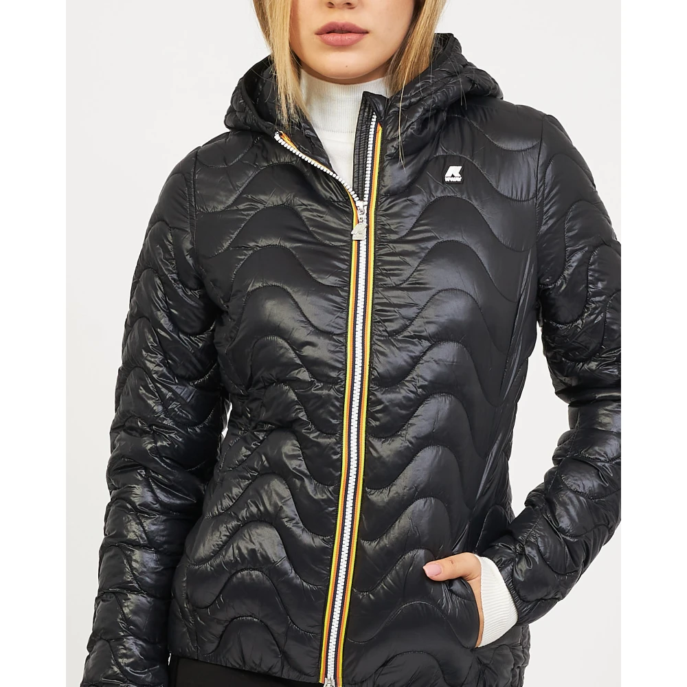 K-way Lily Korte Jas Zwart Black Dames