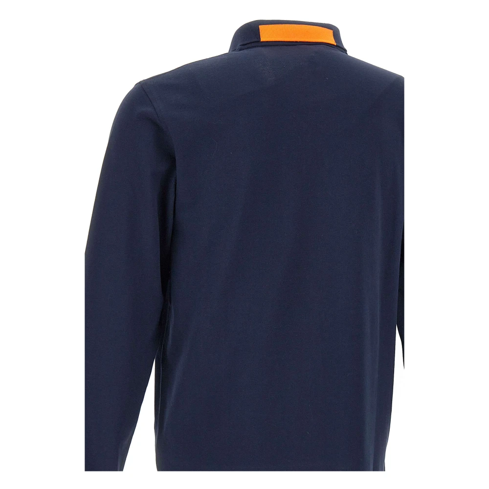 Sun68 Heren Polo Shirt Blauw Oranje Blue Heren