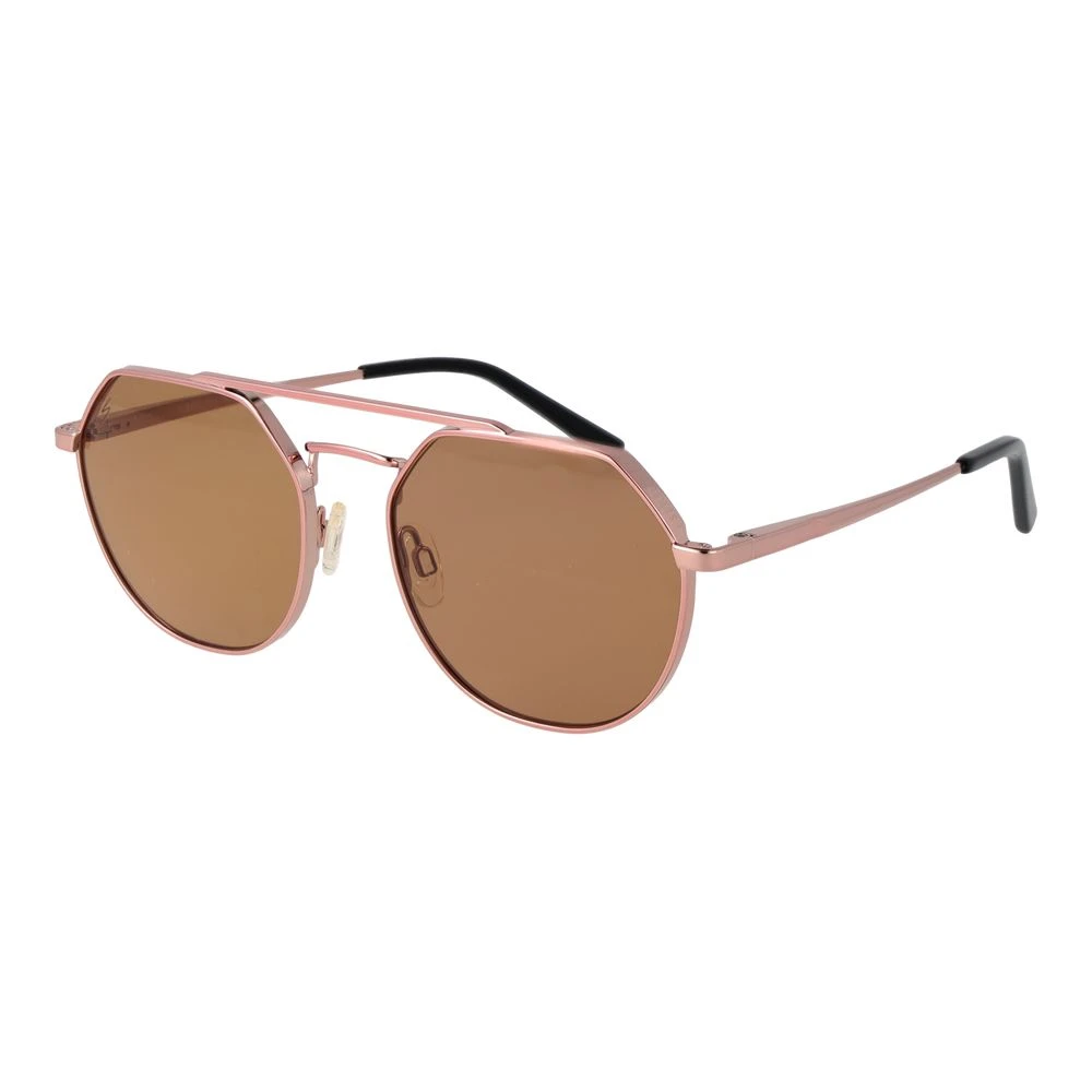 Serengeti Unisex Gold/Brown Rose Aviator Sunglasses Polarized