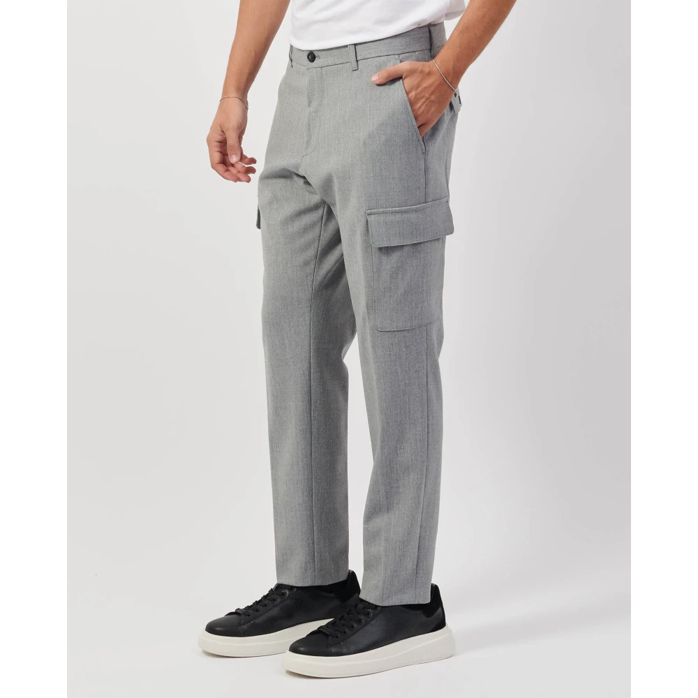 Hugo Boss Relaxed Fit Cargo Broek Grijs Gray Heren
