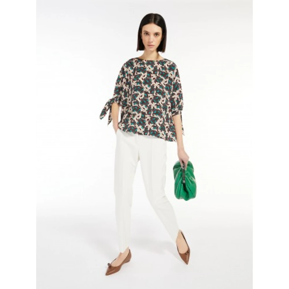 Max Mara Klassieke Straight Leg Broek White Dames