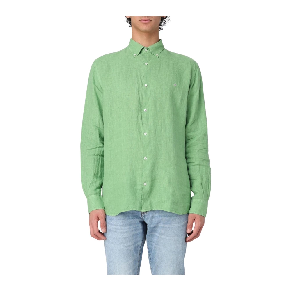 Brooksfield Men's White Linen Shirt