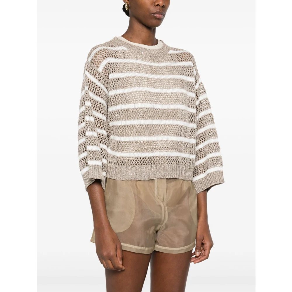 BRUNELLO CUCINELLI Beige Sweaters voor een stijlvolle look Beige Dames